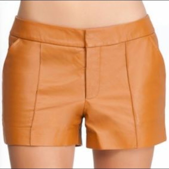bebe Pants - BEBE Genuine Leather Trouser Shorts